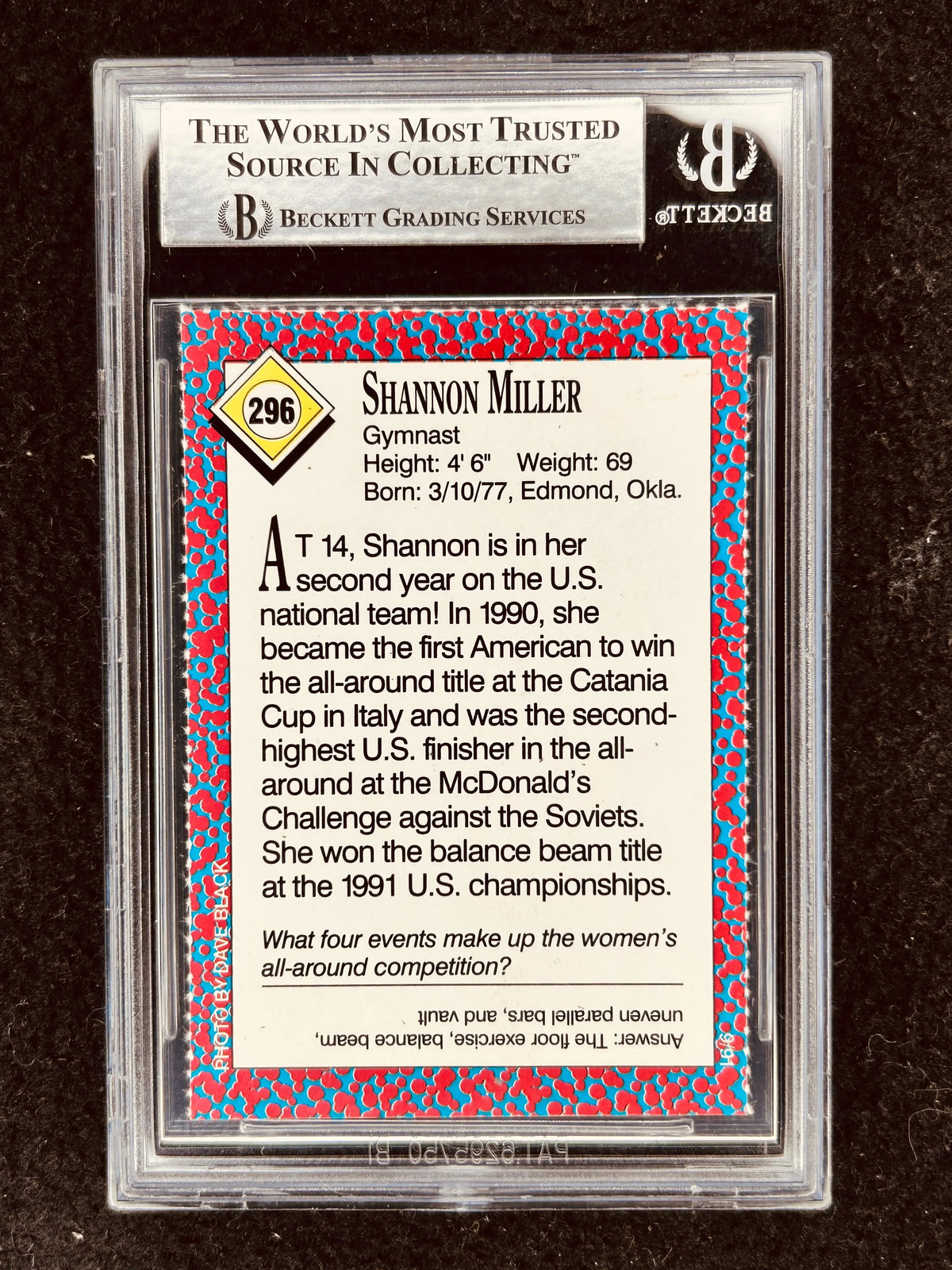 Shannon Miller autographed 1991 Sports Illustrated for Kids Rookie Card BAS slabbed - AutographsForSale.com