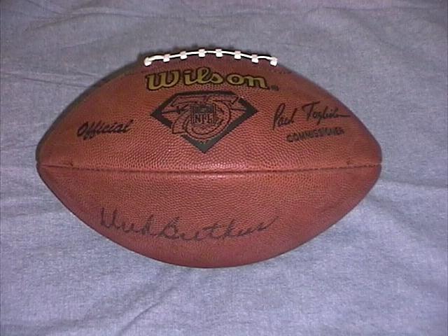 Dick Butkus signed 1994 NFL 75th Anniversary Wilson football JSA Chicago Bears - AutographsForSale.com