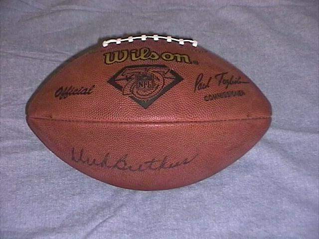 Dick Butkus signed 1994 NFL 75th Anniversary Wilson football JSA Chicago Bears - AutographsForSale.com