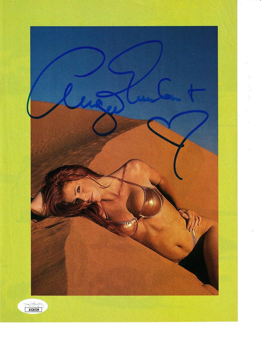 Angie Everhart autographed Sports Illustrated Swimsuit magazine photo JSA - AutographsForSale.com