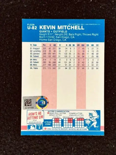 Kevin Mitchell signed SF Giants 1987 Fleer Update card MLB hologram - AutographsForSale.com