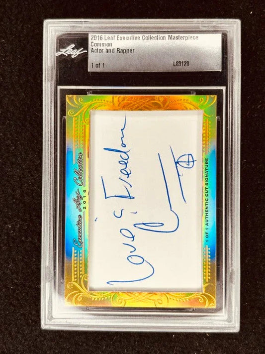 Common 2016 Leaf Masterpiece Cut Signature certified signed card 1/1 JSA - AutographsForSale.com