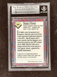 Derrick Thomas signed KC Chiefs 1991 SI for Kids card BAS certified - AutographsForSale.com