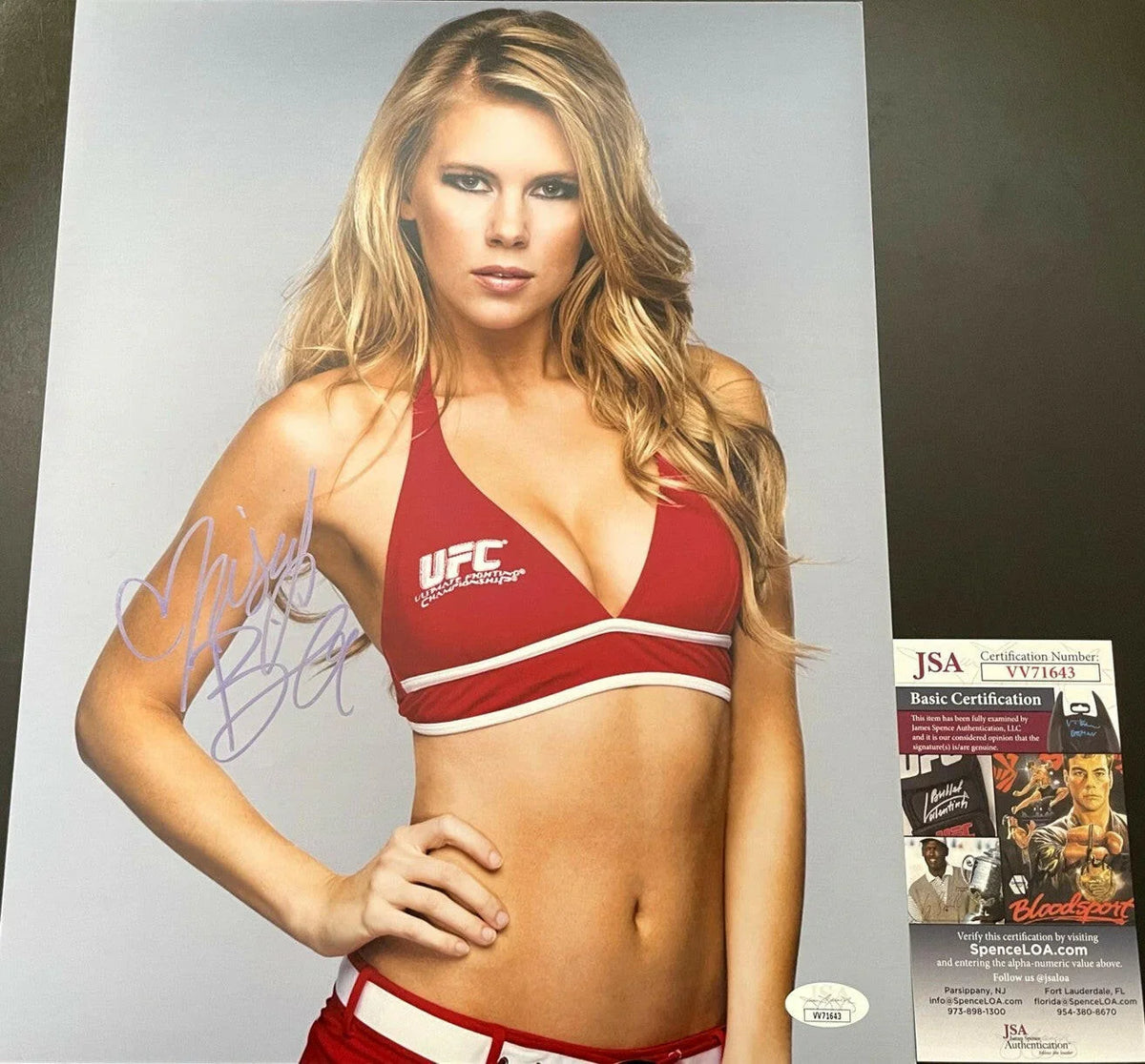 Chrissy Blair autographed sexy 11x14 UFC photo JSA - AutographsForSale.com