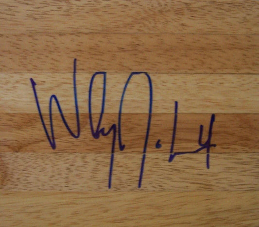 Wesley Johnson signed 6x6 basketball hardwood floor Syracuse - AutographsForSale.com