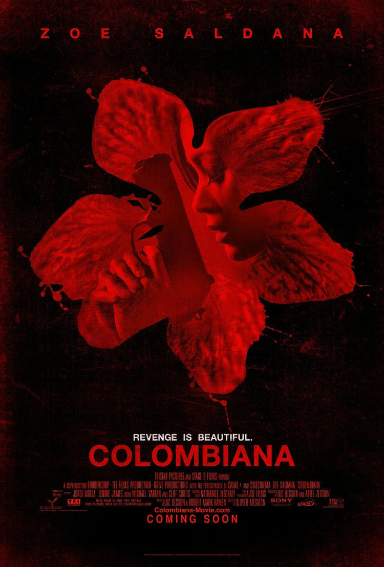 Colombiana 2011 mini movie poster Zoe Saldana - AutographsForSale.com