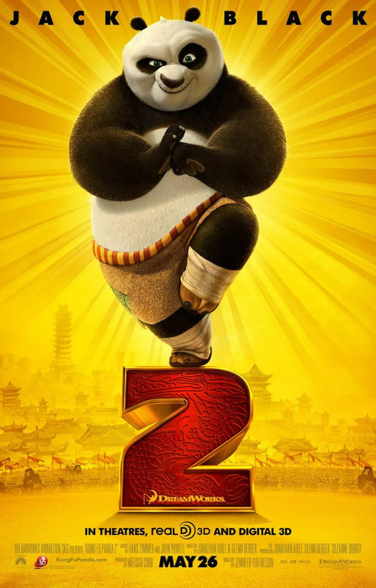 Kung Fu Panda 2 2011 mini 11x17 movie poster Jack Black - AutographsForSale.com