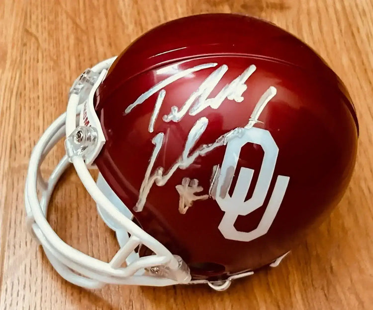 Teddy Lehman autographed Oklahoma Sooners mini helmet JSA - AutographsForSale.com