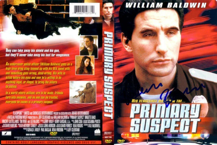 William Baldwin signed Primary Suspect Movie DVD cover - AutographsForSale.com