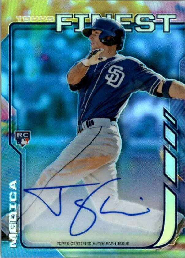 Tommy Medica SD Padres 2014 Topps Finest Refractor certified signed RC - AutographsForSale.com