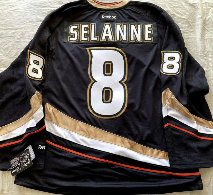 Teemu Selanne Anaheim Ducks Reebok 2007 Stanley Cup Finals jersey - AutographsForSale.com