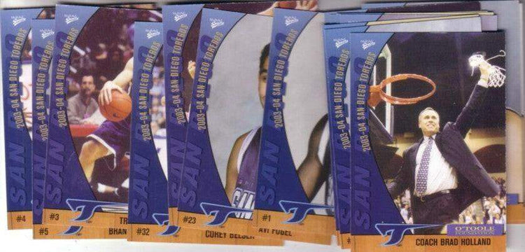 2003-04 University of San Diego Toreros near basketball card set Brad Holland - AutographsForSale.com