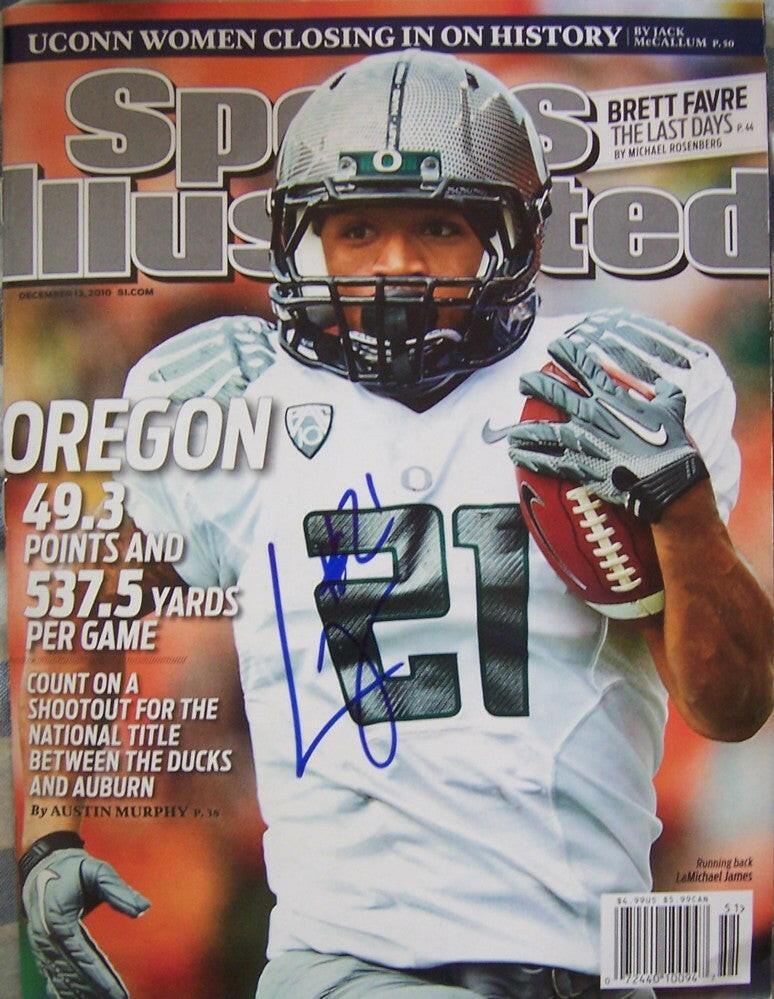 LaMichael James signed Oregon Ducks 2010 Sports Illustrated magazine - AutographsForSale.com