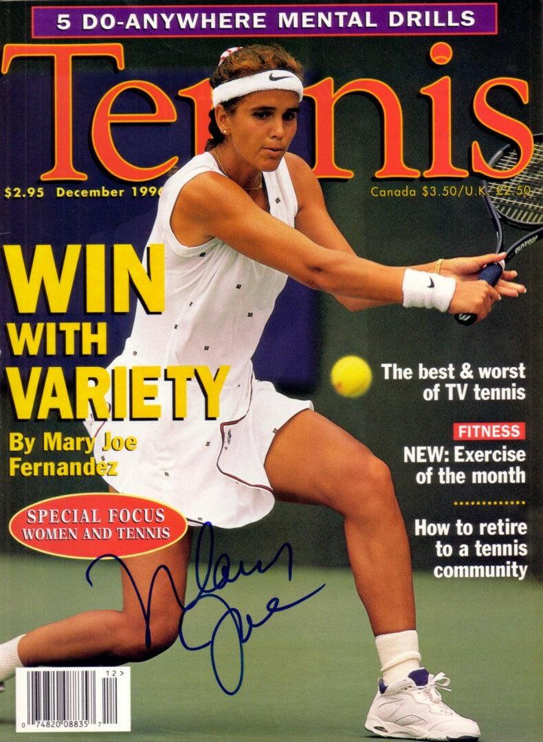 Mary Joe Fernandez autographed 1996 Tennis magazine cover - AutographsForSale.com