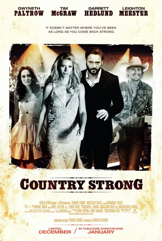 Country Strong 2010 movie 4x6 card Gwyneth Paltrow Tim McGraw - AutographsForSale.com