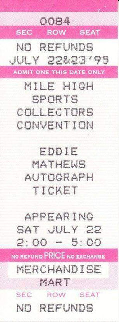 Eddie Mathews signed Milwaukee Braves 1994 Sports Illustrated magazine JSA - AutographsForSale.com