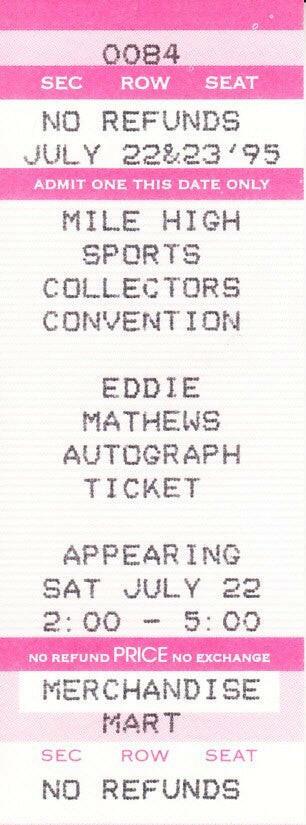 Eddie Mathews signed Milwaukee Braves 1994 Sports Illustrated magazine JSA - AutographsForSale.com