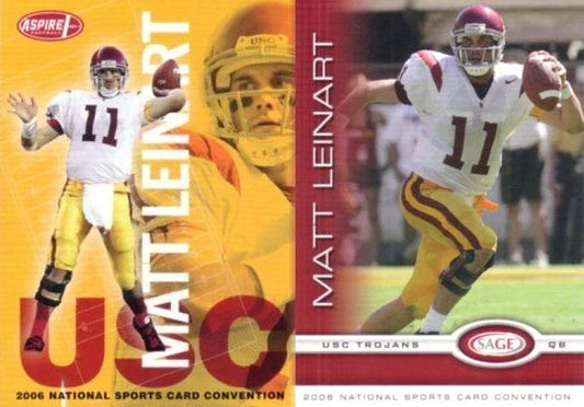 Matt Leinart USC Trojans 2006 SAGE National Convention 2 card promo set - AutographsForSale.com
