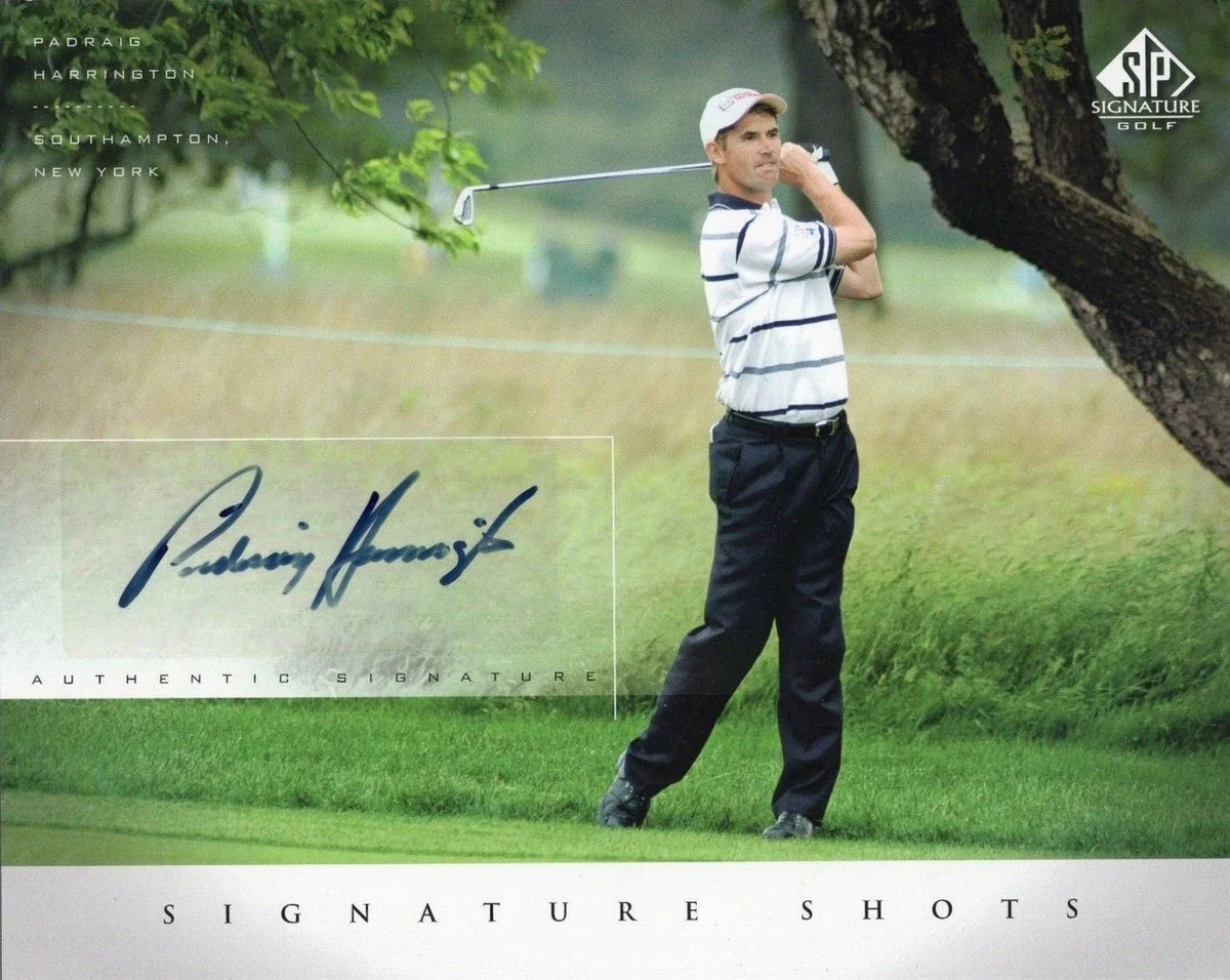 Padraig Harrington certified signed 2004 Upper Deck SP Signature golf 8x10 card - AutographsForSale.com