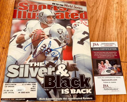 Rich Gannon signed Raiders 2000 Sports Illustrated magazine JSA - AutographsForSale.com
