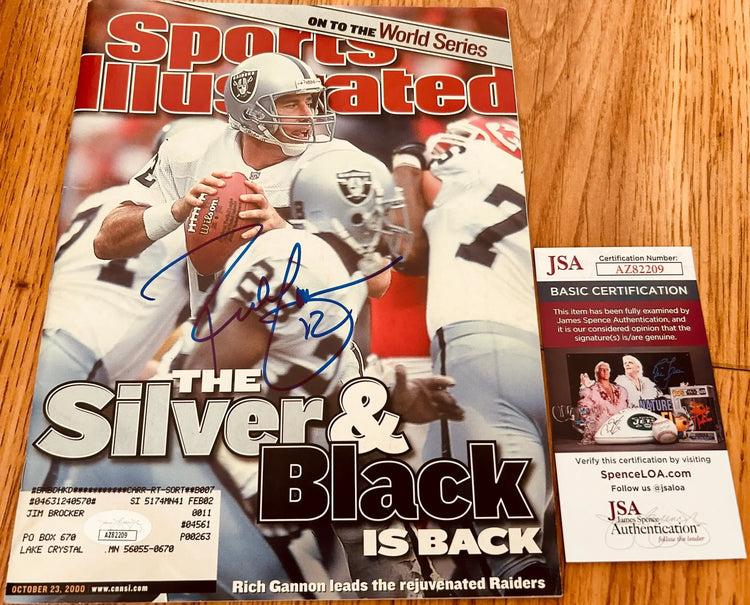 Rich Gannon signed Raiders 2000 Sports Illustrated magazine JSA - AutographsForSale.com