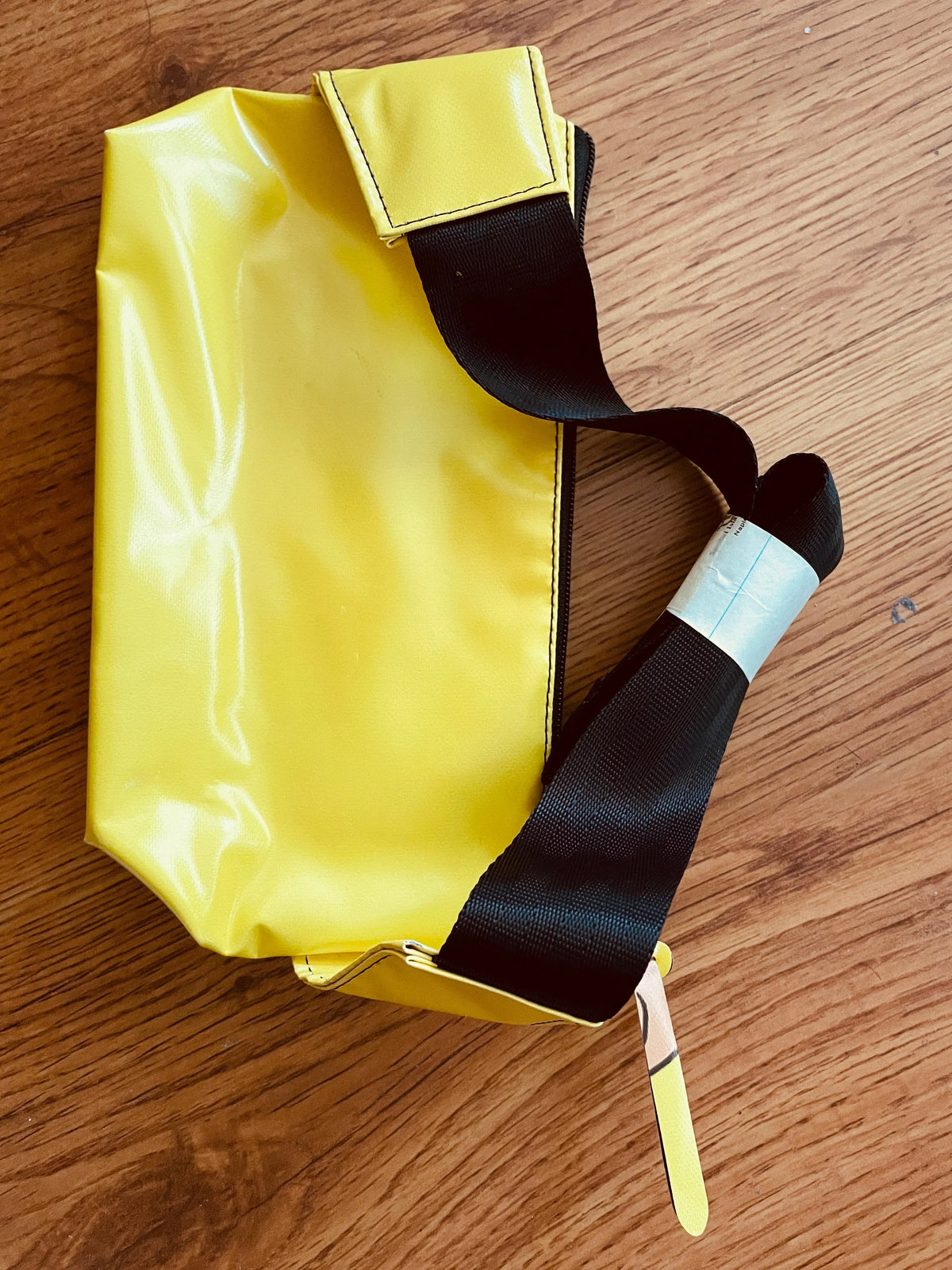 Bob’s Burgers Movie upcycled banner vinyl yellow fanny pack or belt bag - AutographsForSale.com