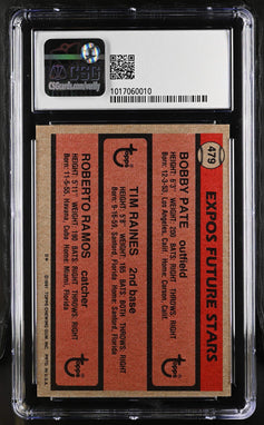 Tim Raines Montreal Expos 1981 Topps Rookie Card #479 Graded CSG 7.5 - AutographsForSale.com