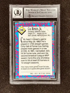 Cal Ripken signed Orioles 1993 SI for Kids card BAS certified grade 10 - AutographsForSale.com