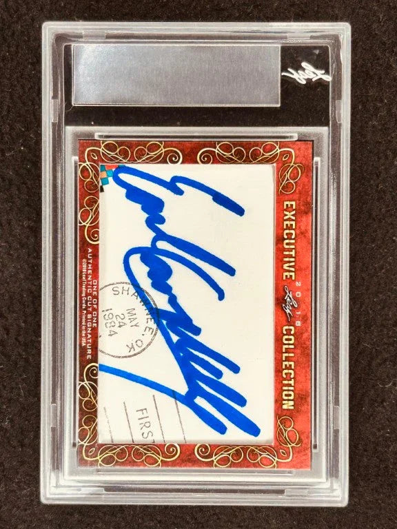 Darrell Royal & Earl Campbell 2018 Leaf Masterpiece Cut Signature card 1/1 JSA Texas Longhorns - AutographsForSale.com