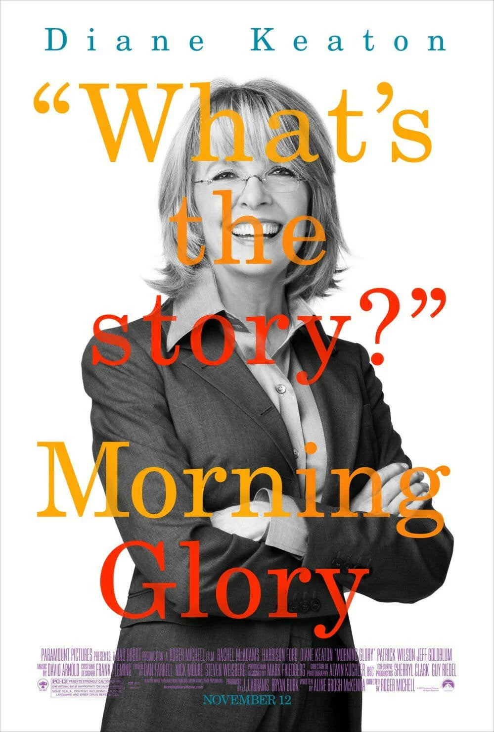 Morning Glory mini 2010 movie poster (Diane Keaton) - AutographsForSale.com