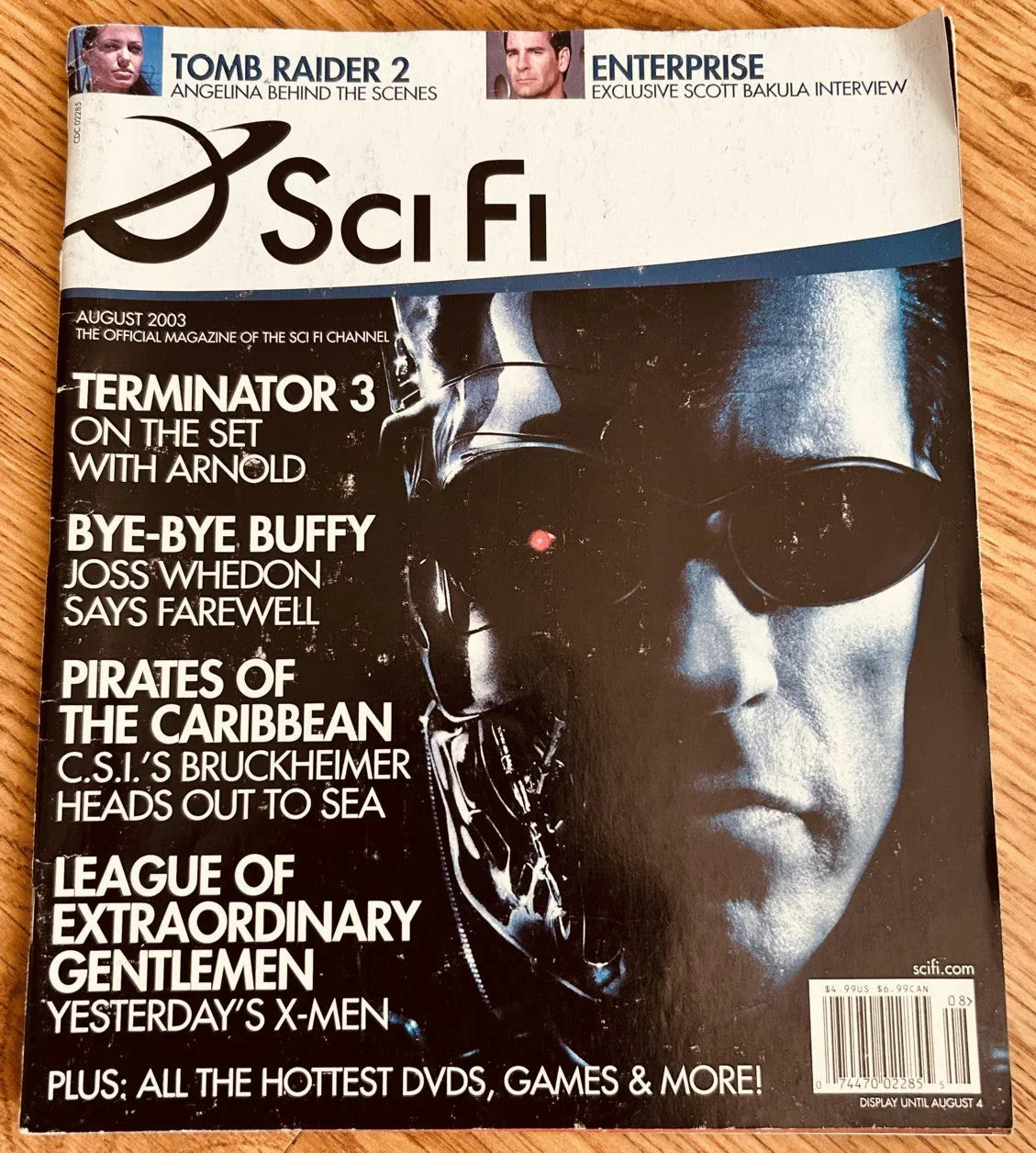 Arnold Schwarzenegger Terminator 3 movie August 2003 Sci Fi magazine - AutographsForSale.com