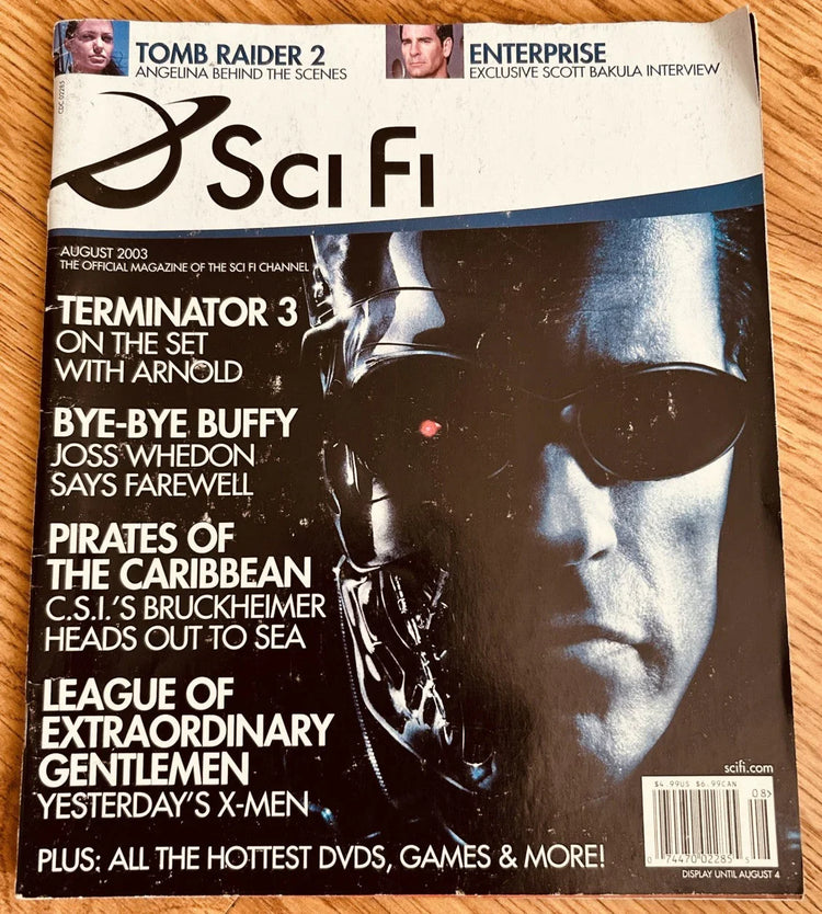 Arnold Schwarzenegger Terminator 3 movie August 2003 Sci Fi magazine - AutographsForSale.com