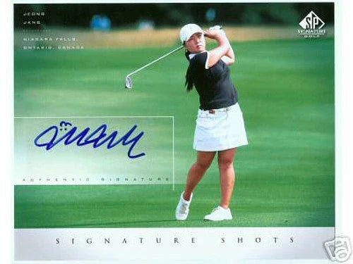 Jeong Jang certified signed 2004 Upper Deck SP Signature golf 8x10 LPGA photo card - AutographsForSale.com