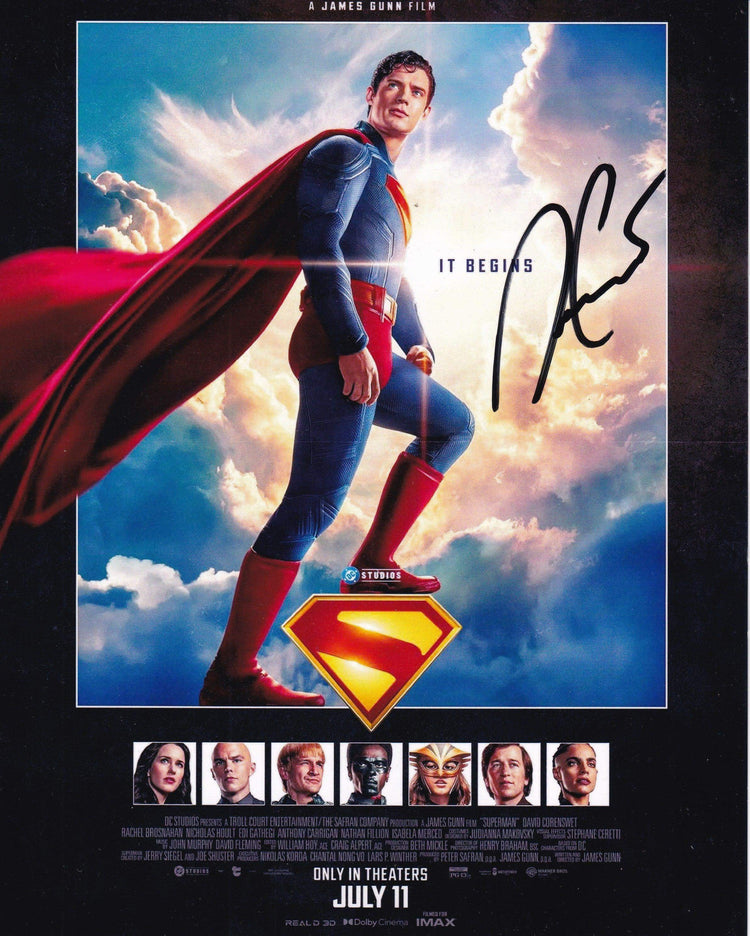 David Corenswet autographed Superman 2025 movie 8x10 photo - AutographsForSale.com