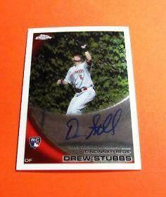 Drew stubbs certified autograph Reds 2010 Topps Chrome RC - AutographsForSale.com