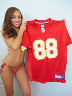 Tony Gonzalez KC Chiefs Reebok red game model jersey NEW - AutographsForSale.com