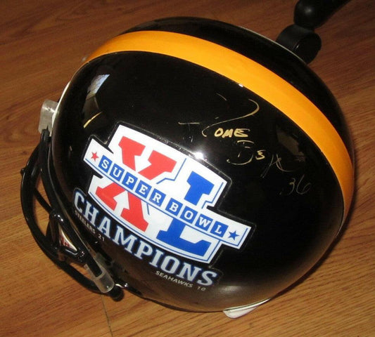Jerome Bettis signed Steelers Super Bowl 40 Champions full size helmet JSA - AutographsForSale.com