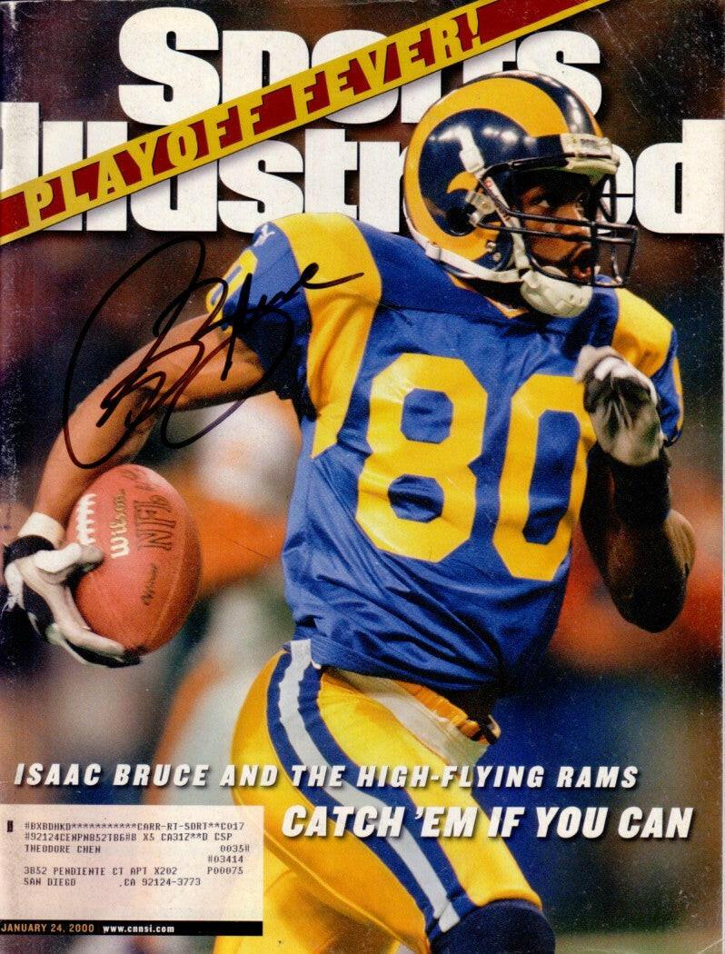 Isaac Bruce signed St Louis Rams 2000 Sports Illustrated magazine - AutographsForSale.com