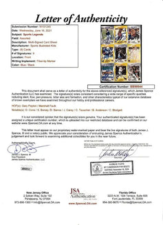 Signed 1995 SI for Kids card sheet Marshall Faulk Gary Payton David Cone JSA - AutographsForSale.com