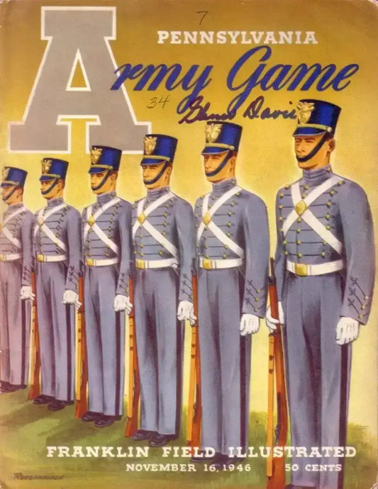 Glenn Davis signed 1946 Army at Pennsylvania football program JSA - AutographsForSale.com