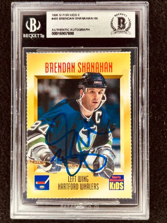 Brendan Shanahan signed Hartford Whalers 1996 SI for Kids card BAS - AutographsForSale.com