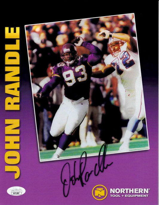 John Randle autographed Minnesota Vikings promotional photo JSA - AutographsForSale.com