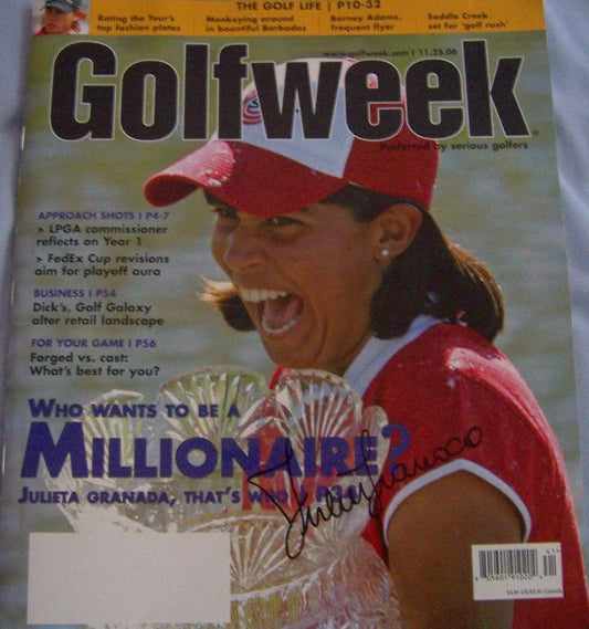 Julieta Granada LPGA autographed 2007 Golfweek magazine - AutographsForSale.com