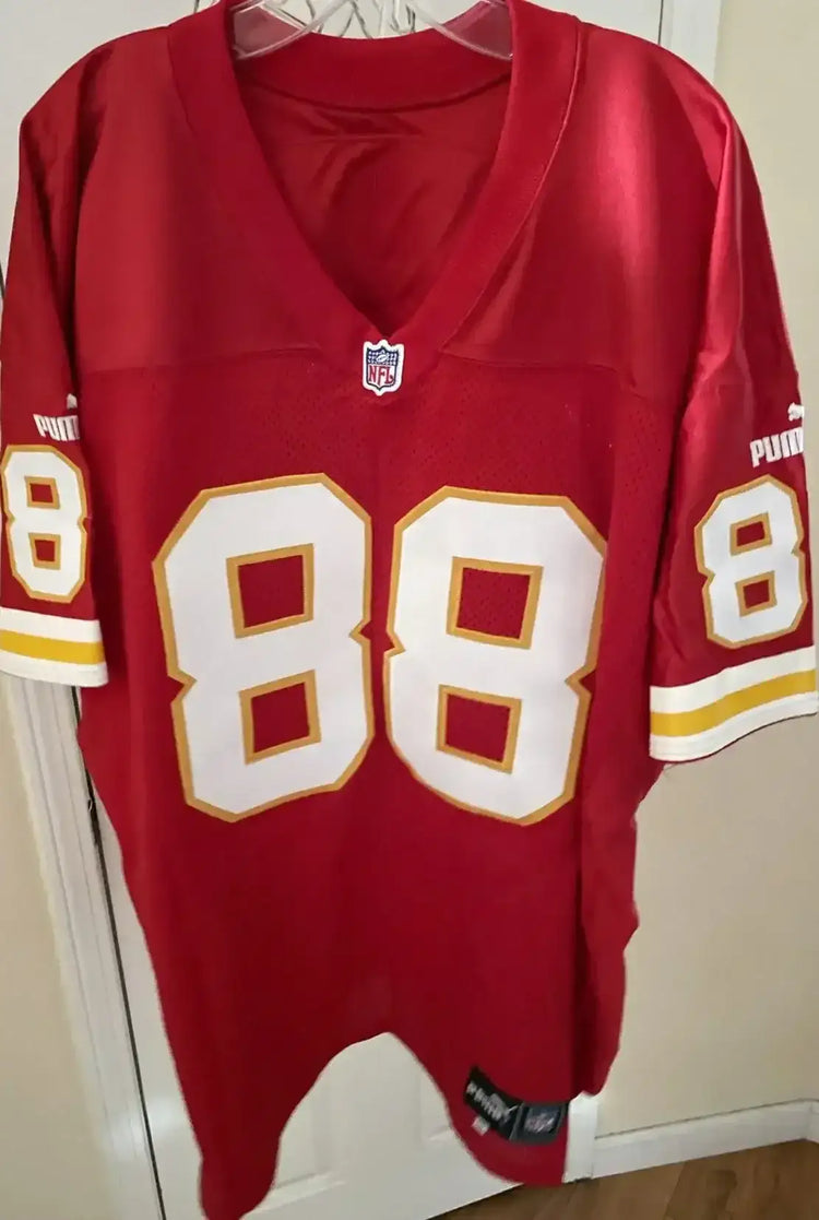 Tony Gonzalez Kansas City Chiefs 2000 Puma red game model jersey - AutographsForSale.com