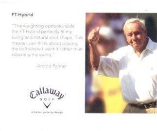 Arnold Palmer 2006 Callaway golf promo card Rare - AutographsForSale.com