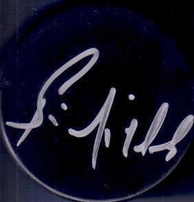 Bernie Nicholls autographed hockey puck LA Kings - AutographsForSale.com