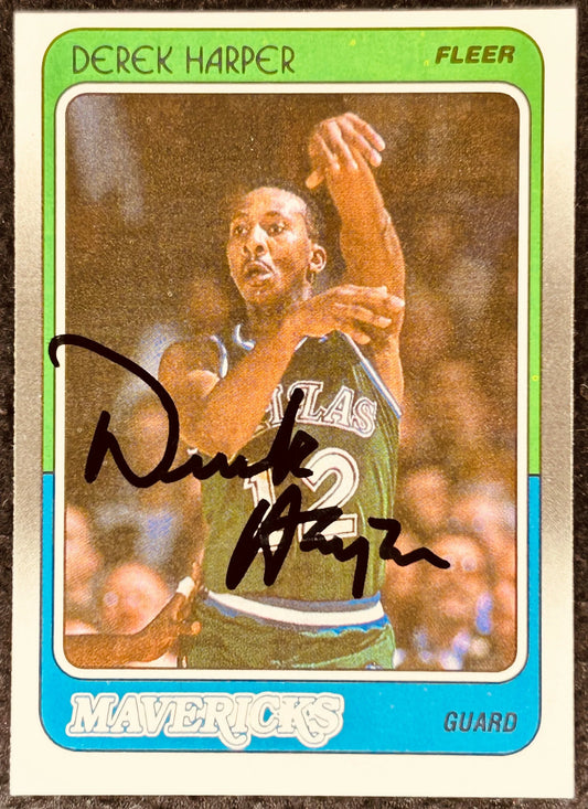Derek Harper autographed Dallas Mavericks 1988-89 Fleer card - AutographsForSale.com