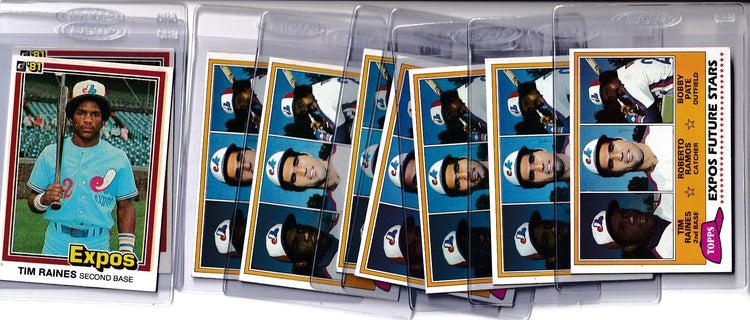 9 Tim Raines 1981 Donruss Topps Rookie Cards Montreal Expos - AutographsForSale.com