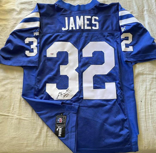 Edgerrin James autographed Indianapolis Colts Puma game model jersey PSA/DNA - AutographsForSale.com