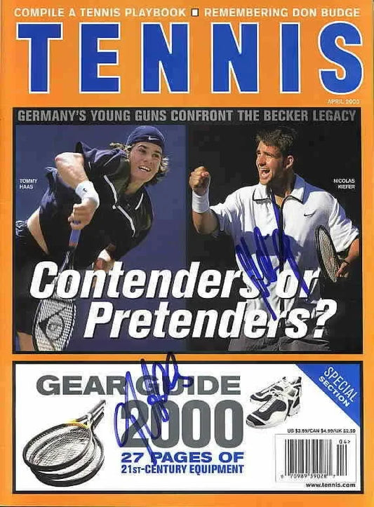 Tommy Haas & Nicolas Kiefer autographed Tennis magazine - AutographsForSale.com